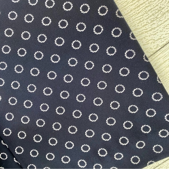 Talbots Indigo life saver print wide leg navy trouser pants size M NWT - Picture 6 of 13